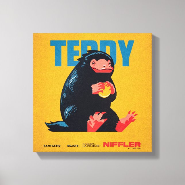 Teddy Vintage Graphic Canvas Print (Front)