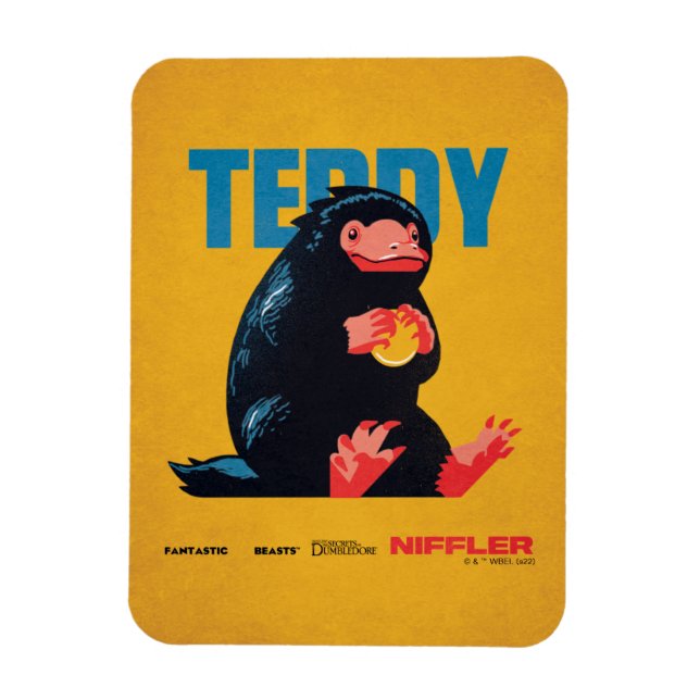Teddy Vintage Graphic Magnet (Vertical)