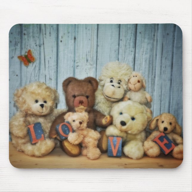 Teddy with friends mouse pad (Front)