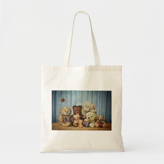 Teddy with friends tote bag (Front)