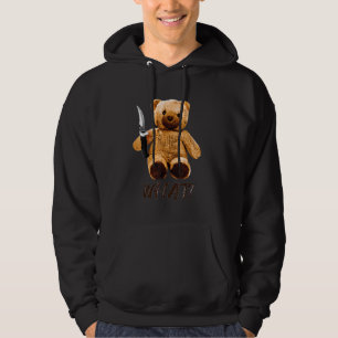 Teddy With Knife What Murderous Teddy Bear Horror Hoodie
