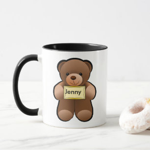 Teddy With Name Mug