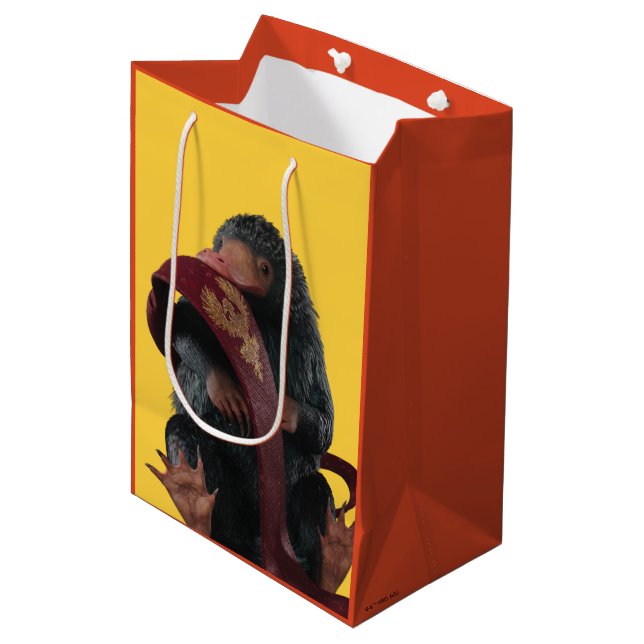 Teddy With Tie Graphic Medium Gift Bag (Front Angled)