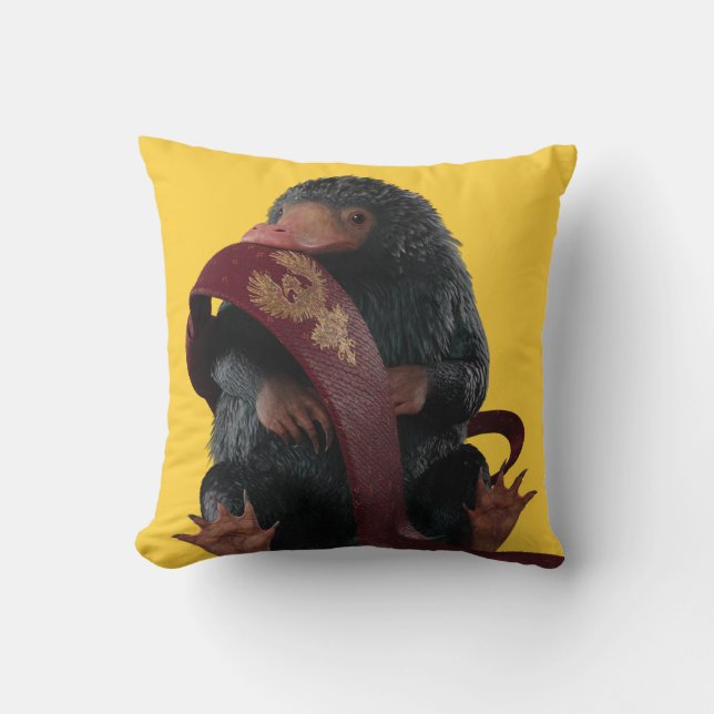 Teddy With Tie Graphic Throw Pillow (Front)