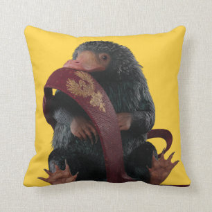 Teddy With Tie Graphic Throw Pillow