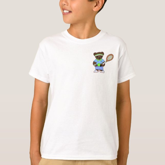 Teddybear Tennis Player T-Shirt (Front)