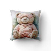 Teddybear throw pillow