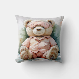 Teddybear throw pillow
