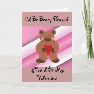 Teddybear Valentine Holiday Card