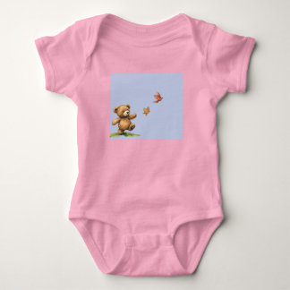 TEDDYBEAR WALKING Tote Baby Bodysuit