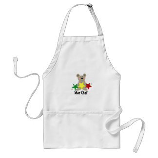 Teddybear with Holiday Stars Standard Apron
