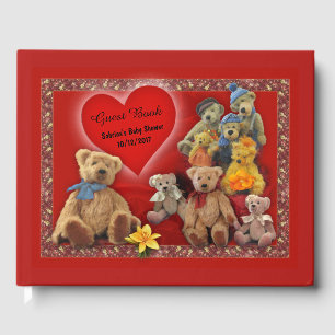 Teddybears Baby Shower (customizable) Guest Book