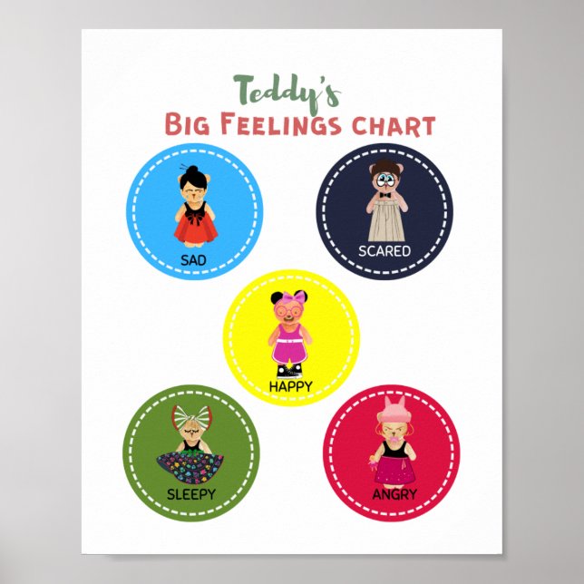 Teddy's Big Feelings Chart (Front)