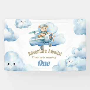 Teddy's First Birthday Flight: A High-Flying  Banner