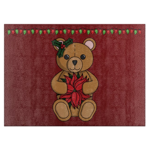 Teddy's Gift Glass Cutting Board (Front)