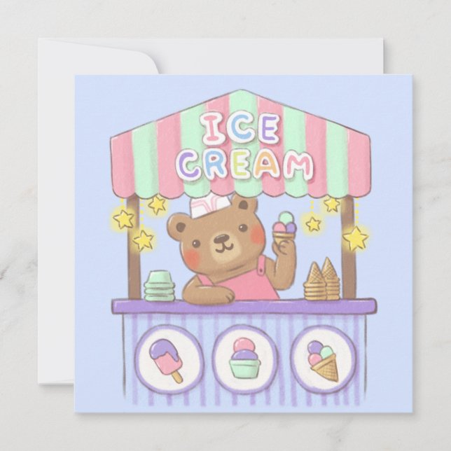 Teddy's Ice Cream Parlor Holiday Card (Front)