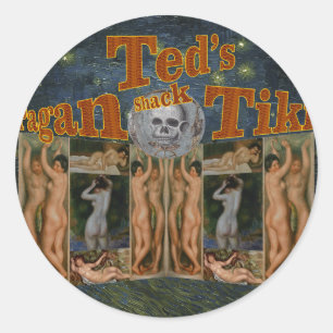 Ted's Pagan Tiki Shack Classic Round Sticker