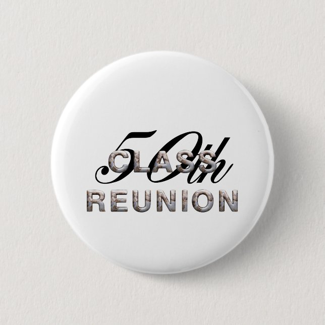 TEE 50th Class Reunion 2 Inch Round Button (Front)