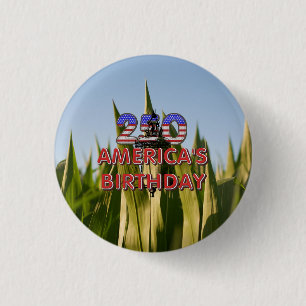TEE America's 250th Birthday Magnets 1 Inch Round Button