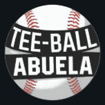 Tee-Ball Abuela Latina Teeball Grandma Classic Round Sticker<br><div class="desc">A cool tee-ball Grandma design t-ball Matching Family for any grandmother who enjoys watching her grandchildren play tee-ball,  for christmas,  mother´s day or birthday,  or other occasions.</div>