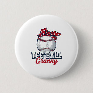 Tee Ball Granny Baseball Bow Vintage Shirt_1 2 Inch Round Button