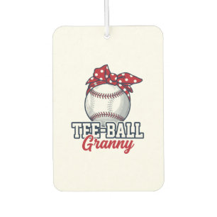 Tee Ball Granny Baseball Bow Vintage Shirt_1 Air Freshener