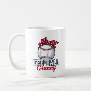 Tee Ball Granny Baseball Bow Vintage Shirt_1 Coffee Mug
