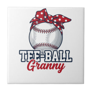 Tee Ball Granny Baseball Bow Vintage Shirt_1 Tile