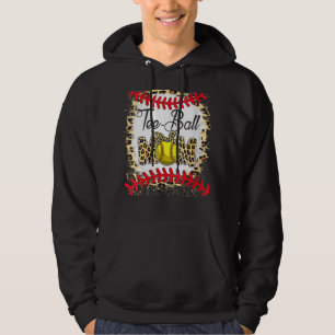 Tee Ball Mom Softball Leopard Bleached Mother's Da