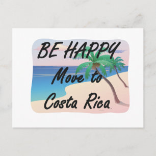 TEE Be Happy Costa Rica Postcard