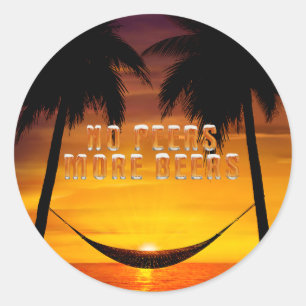 TEE Beer in Paradise Classic Round Sticker