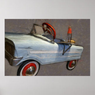 Tee Bird Pedal Car Poster
