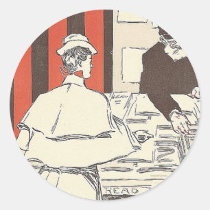 TEE Book Adventure Classic Round Sticker