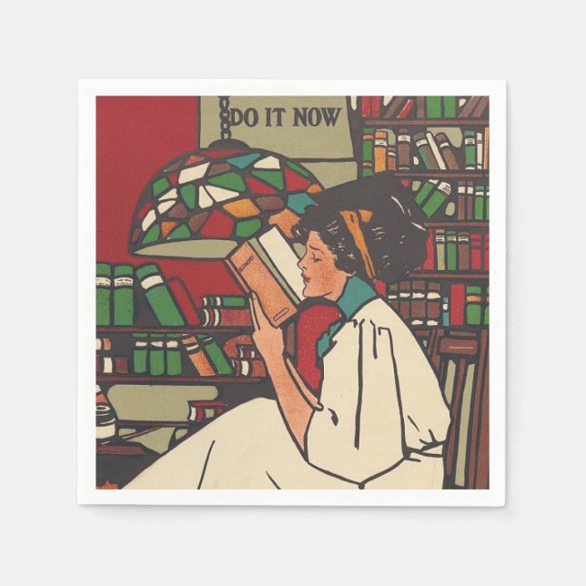 TEE Book Worm Napkins (Front)