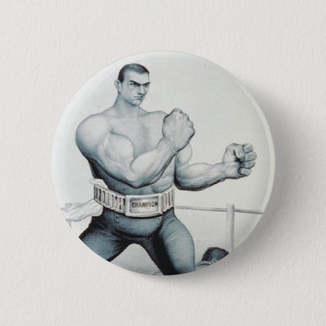 TEE Boxing 2 Inch Round Button (Front)