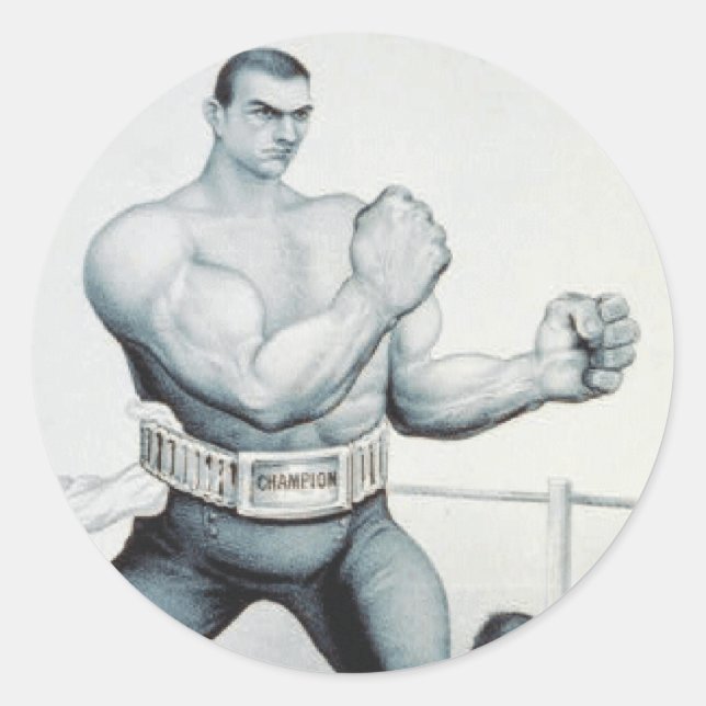TEE Boxing Classic Round Sticker (Front)