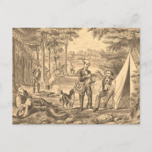 TEE Camping Old School Postcard