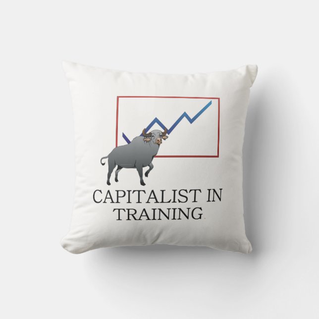 TEE Capitalist in Training Throw Pillow (Front)