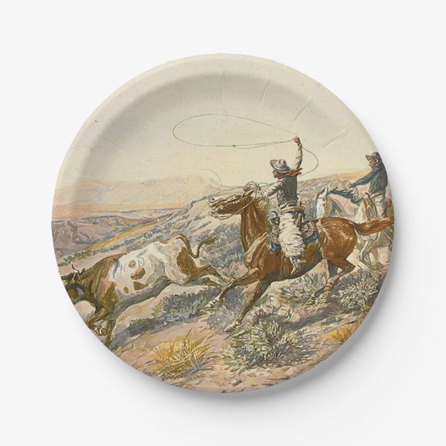 TEE Cattle Drive Paper Plate (Front)