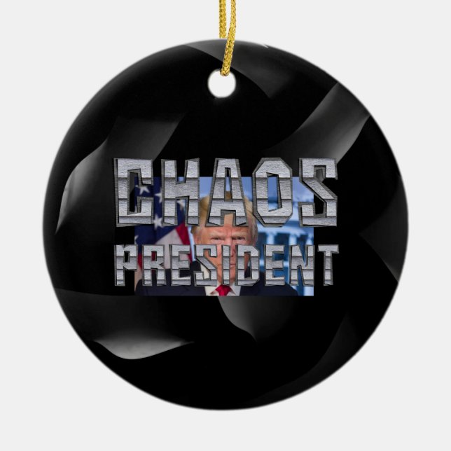 TEE Chaos President Ceramic Ornament (Front)