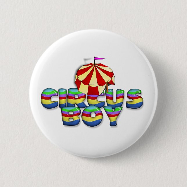 TEE Circus Boy 2 Inch Round Button (Front)