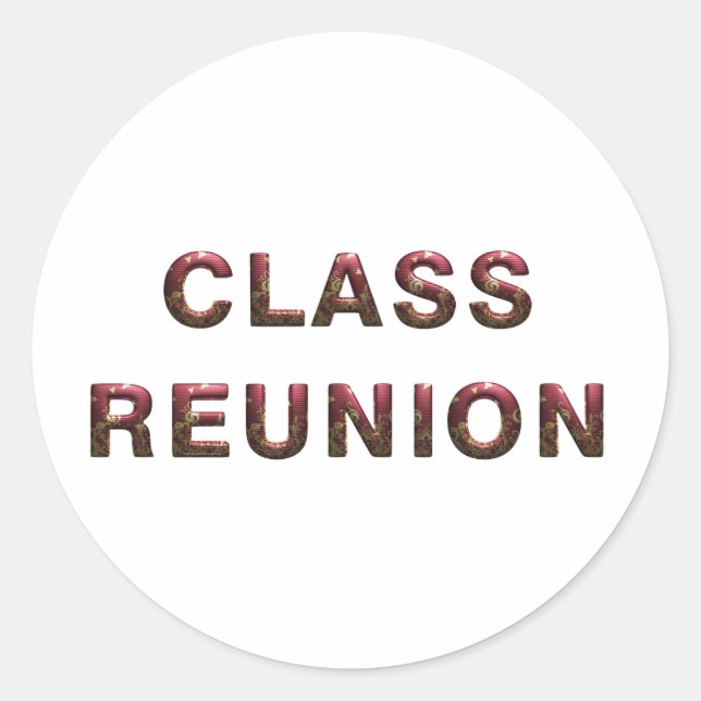 TEE Class Reunion Classic Round Sticker (Front)