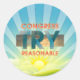 TEE Congress, Try Reasonable Classic Round Sticker