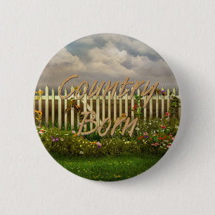 TEE Country Born 2 Inch Round Button