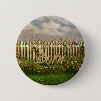 TEE Country Born 2 Inch Round Button