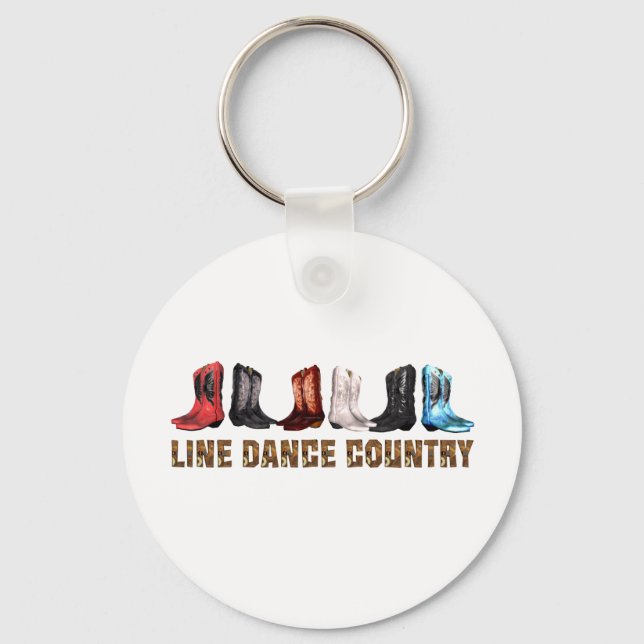 TEE Country Line Dance Keychain (Front)