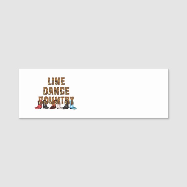 TEE Country Line Dance Name Tag (Front)