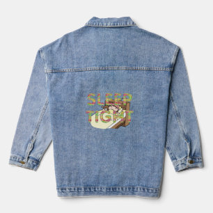 TEE Cute Sleep Slogan Denim Jacket