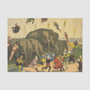 TEE Elephant Acrobats Tissue Paper
