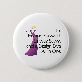 TEE Fashion Diva 2 Inch Round Button